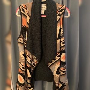 Warm thick open vest